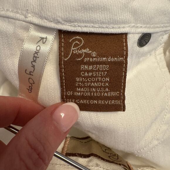 Paige Roxbury Crop White Jeans Size 30 - Picture 6 of 7